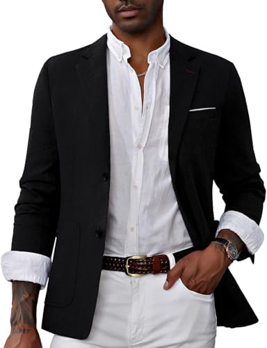PJ PAUL JONES Mens Casual Sport Coat Blazer Two Buttons Jacket