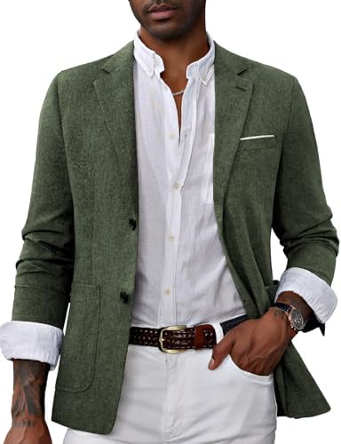 PJ PAUL JONES Mens Casual Sport Coat Blazer Two Buttons Jacket
