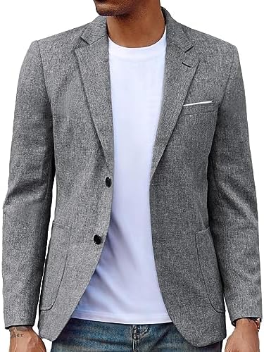 PJ PAUL JONES Mens Casual Sport Coat Blazer Two Buttons Jacket