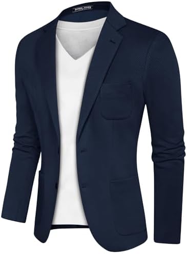 PJ PAUL JONES Mens Casual Sport Coat Blazer Two Buttons Jacket