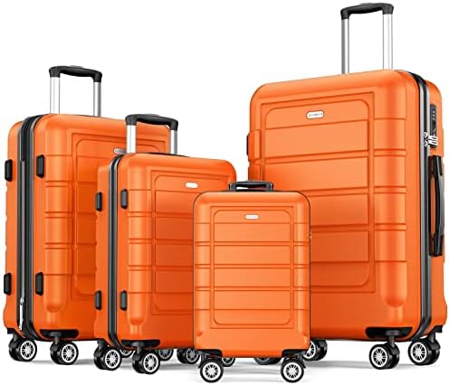 SHOWKOO Luggage Sets Expandable PC+ABS Durable Suitcase Double Wheels