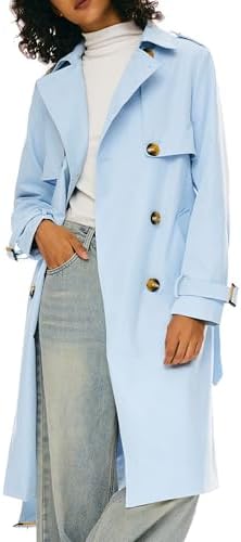 Orolay Women's 3/4 Length Double Breasted Trench Coat