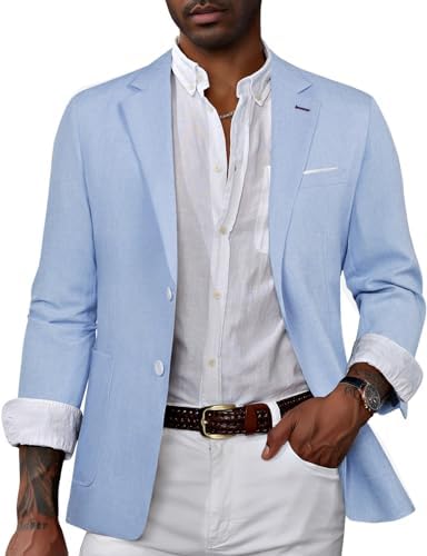 PJ PAUL JONES Mens Casual Sport Coat Blazer Two Buttons Jacket