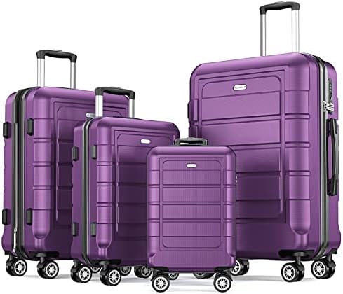 SHOWKOO Luggage Sets Expandable PC+ABS Durable Suitcase Double Wheels