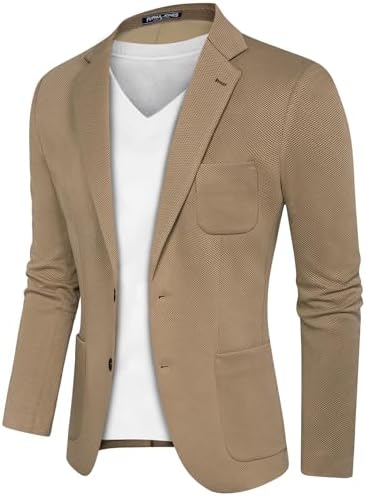 PJ PAUL JONES Mens Casual Sport Coat Blazer Two Buttons Jacket