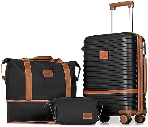 Joyway Luggage Set 3 Piece Suitcase Sets with Spinner Wheel,Hardside Expandable Travel Laggage with TSA Lock