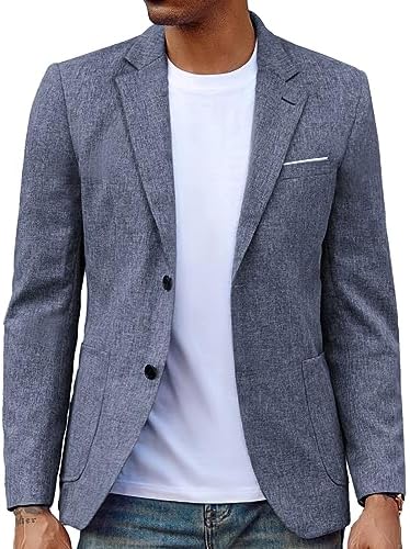PJ PAUL JONES Mens Casual Sport Coat Blazer Two Buttons Jacket