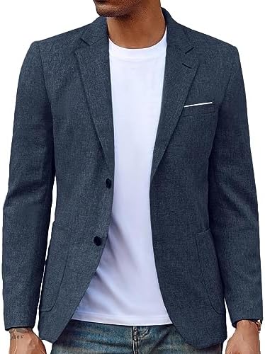PJ PAUL JONES Mens Casual Sport Coat Blazer Two Buttons Jacket