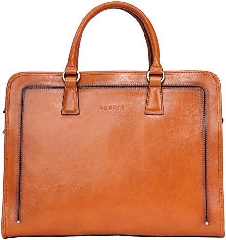 Banuce Vintage and Stylish Genuine Full Grains Italian Leather Briefcase for Women Laptop Bag